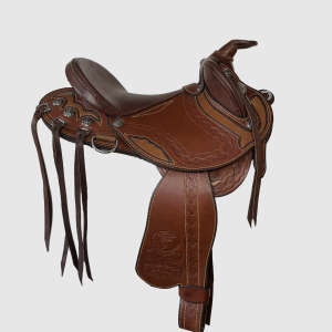 Australian crossover saddle with horn