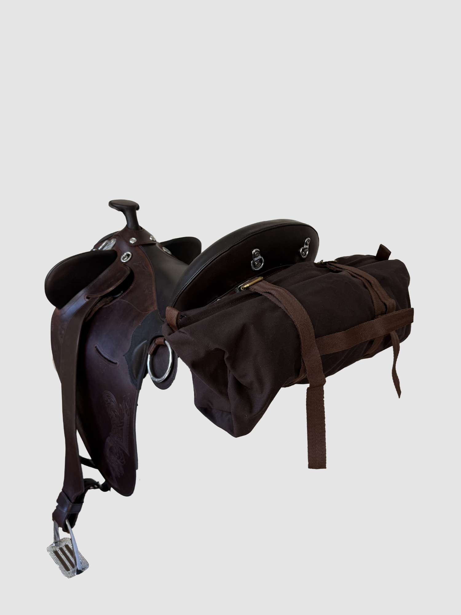 Oilskin saddle bag