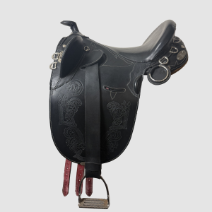Black Australian stock saddle